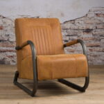 Tower Living 'Barn' Fauteuil - Leder Rust