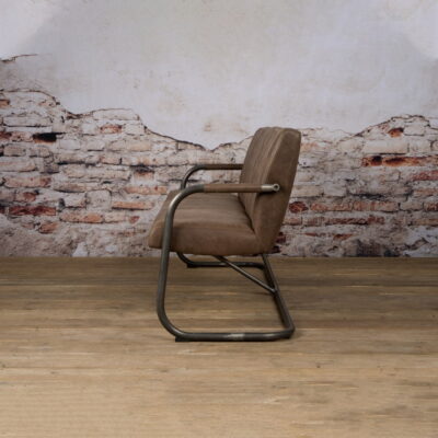 Tower Living Eetkamerbank 'Buffalo' Leder 185cm Taupe