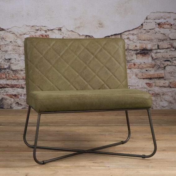 Tower Living Fauteuil 'Rodeo' - Leder Olive