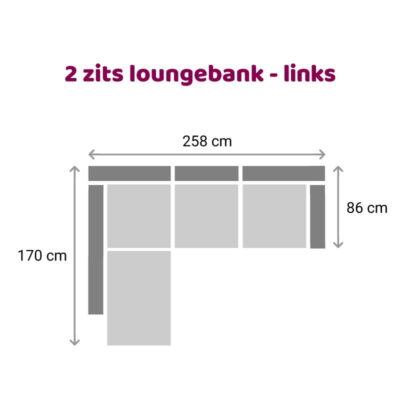 2 zits loungebank Carmen - Links