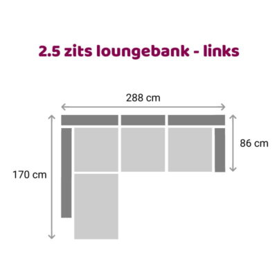 2.5 zits loungebank Carmen - Links