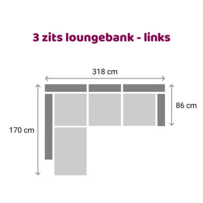 3 zits loungebank Carmen - Links