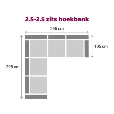 Zitzz Hamilton Hoekbank 2,5-2,5 zits