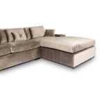 Zitzz Bank Hamilton met longshair - Stof - Royal Velvet Taupe