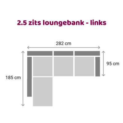 2.5 zits loungebank Maya en Churchill - Links