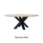 Ovale Eiken Eettafel Rustiek Met Kleine Spinpoot