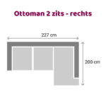 Zitzz Emil - Ottoman - 2 zits rechts