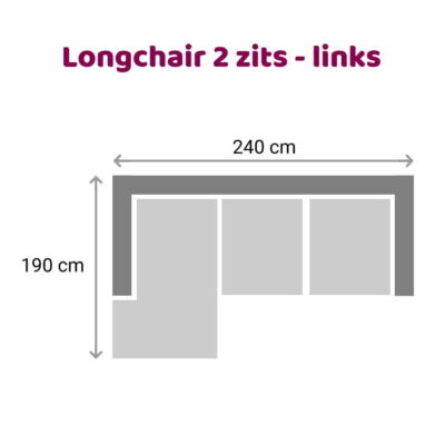 Zitzz Leola - Loungebank - 2-zits - links