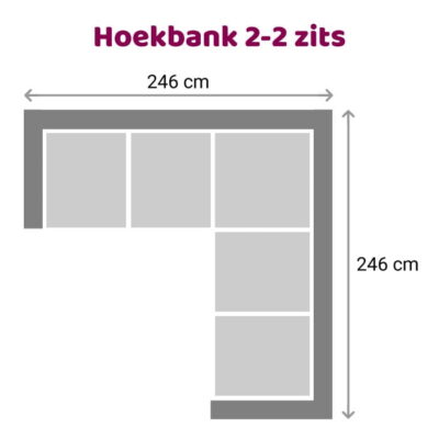 Zitzz Hoekbank Vettel 2-2 zits