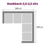 Zitzz Hoekbank Vettel 2.5-2.5 zits