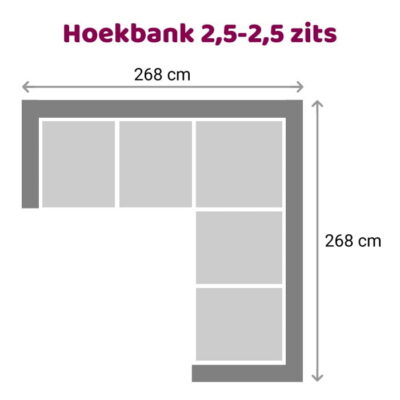 Zitzz Hoekbank Vettel 2.5-2.5 zits