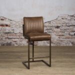 Tower Living Barstoel Ferro - Microvezel Savannah Dark Brown Sfeerfoto