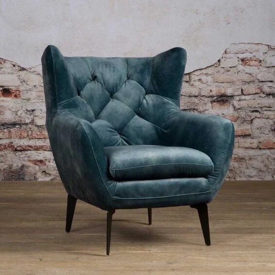 Fauteuil Bomba - Stof Velvet Bliss 18 Blue