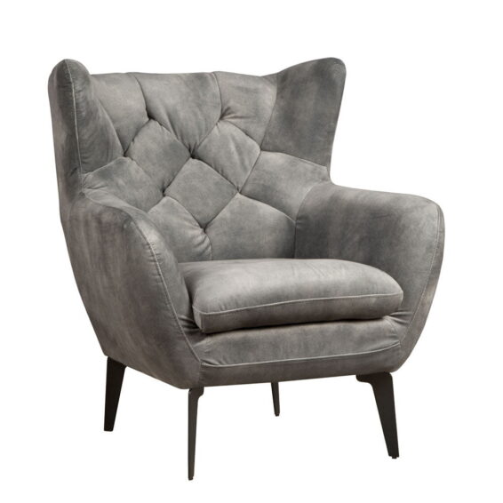 Fauteuil Bomba - Stof Velvet Bliss 4 Grey