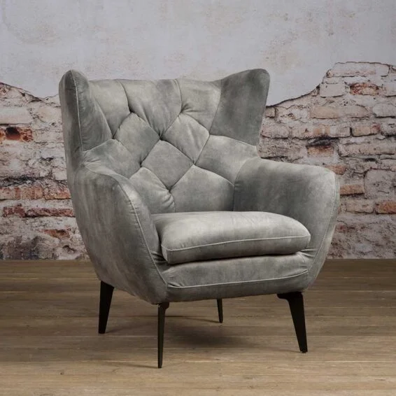 Fauteuil Bomba - Stof Velvet Bliss 4 Grey