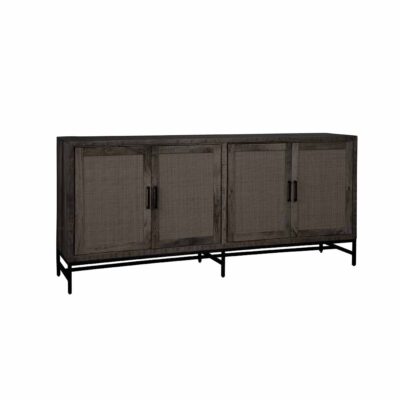 Tower Living Dressoir Carini 200 Cm Mango Zwart