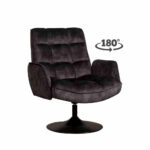 Tower Living Fauteuil Tropea Stof Adore Dark grey 29