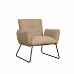 Tower Living Fauteuil Dante - Stof Teddy MJ8-3 Light Brown (2)