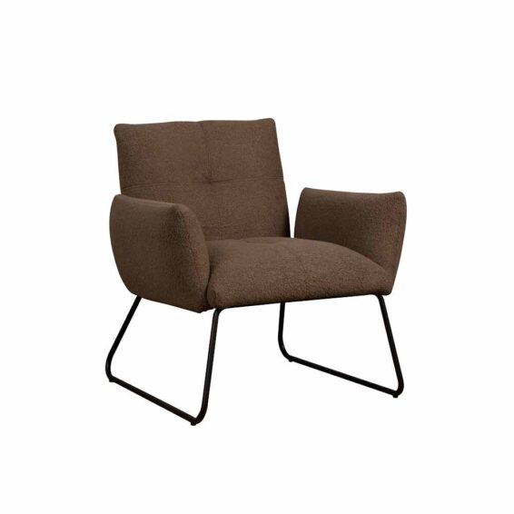 Tower Living Fauteuil Dante - Stof Teddy MJ8-7 Dark Brown (2)