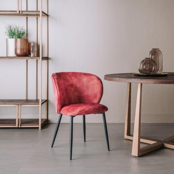 Tower Living Eetkamerstoel Perano - Stof Adore Dark Peach 23 Sfeerfoto