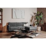 Tower Living Loungebank Derby 2,5 Zits Stof Lara 026 Dusty Grey