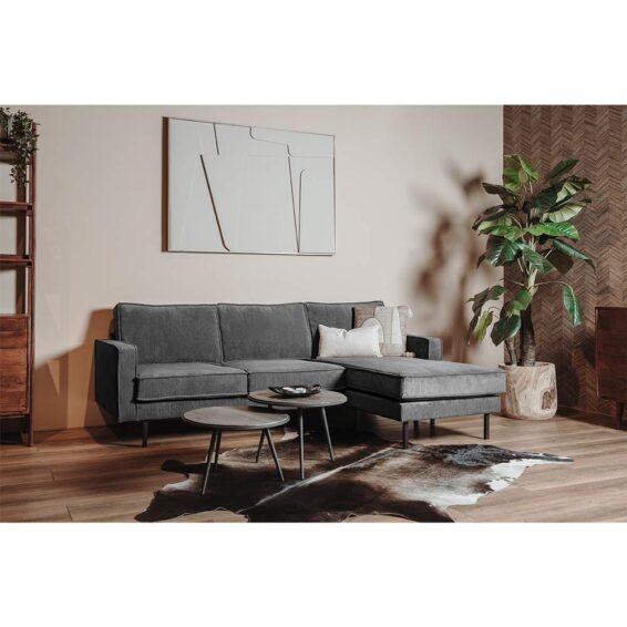 Tower Living Loungebank Derby 2,5 Zits Stof Lara 026 Dusty Grey