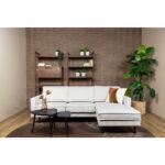 Tower Living Loungebank Derby 2,5 Zits+chaise Loinge Stof Lara 001 Ivory