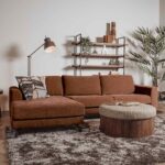 Tower Living Loungebank Highlands 2,5 Zits Stof Nature 500 Pearl Copper Sfeerfoto