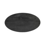 Woods & More - Ovale Salontafel Mango 130 Cm Blad Zwart